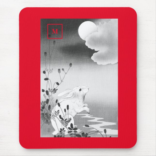 MOUSE PAD RABBIT REGARDING THE MOON JAPANESE (Front)