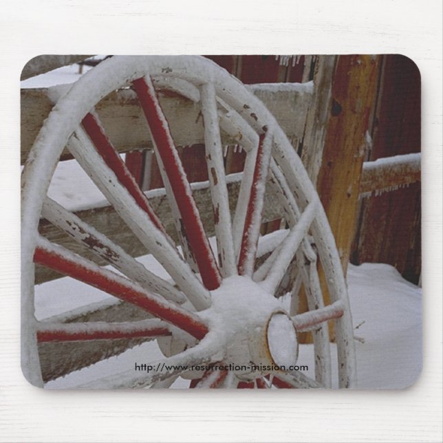 Mouse pad~~ Snowy Wagon Wheel Pad (Front)