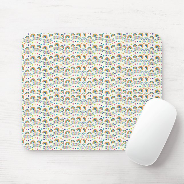 Mouse pad with a pattern of diverse smiley faces  (With Mouse)