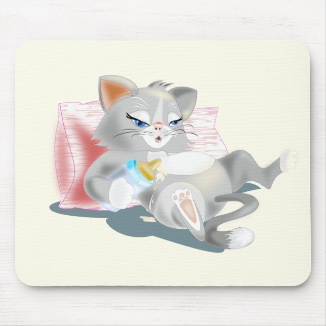 Mouse Pad with Baby Kitten (Front)