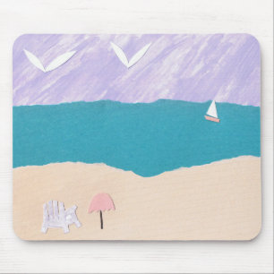Mouse Pad with Beach Scene