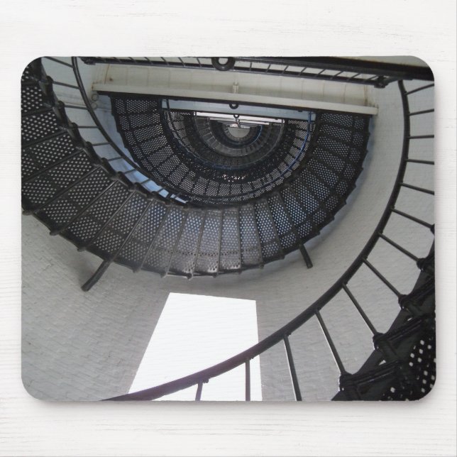 Mouse pad with black spiral staircase (Front)