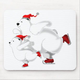 Mouse Pad with Christmas Bears