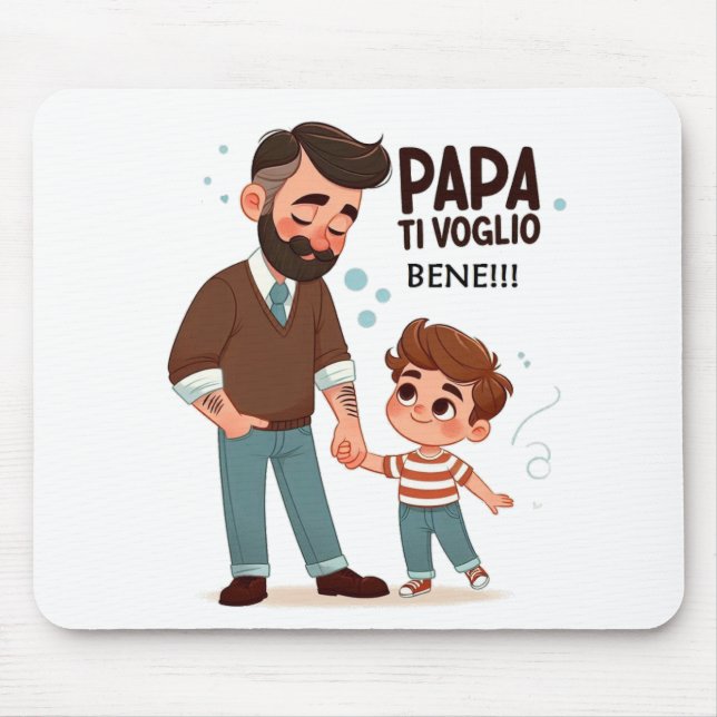 Mouse pad with dedication for dad. (Front)
