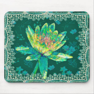 Mouse Pad with Designer Water Lily