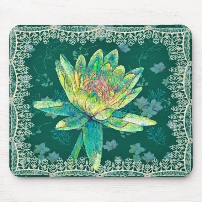 Mouse Pad with Designer Water Lily (Front)