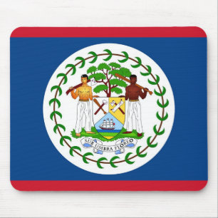 Mouse pad with Flag of Belize