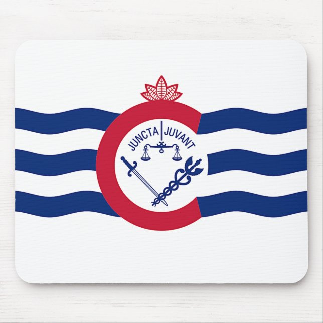 Mouse pad with Flag of Cincinnati, Ohio (Front)