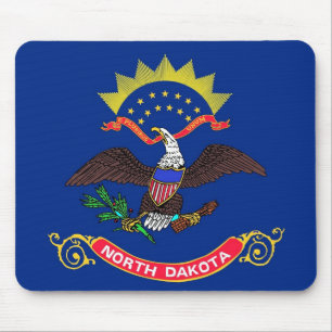 Mouse pad with Flag of North Dakota State - USA