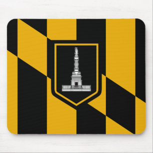 Mouse pad with Flag of the Baltimore, Maryland,USA