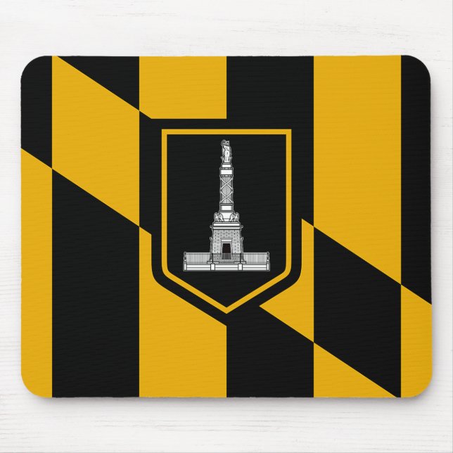 Mouse pad with Flag of the Baltimore, Maryland,USA (Front)