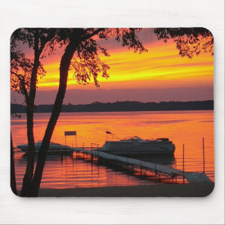 Mouse Pad with Sunset over Castlerock Lake