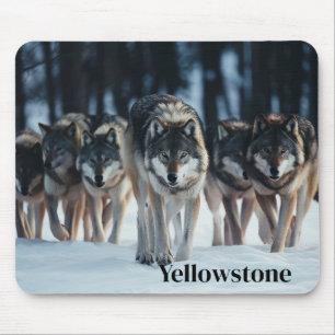Mouse Pad-Yellowstone Wolves Pad