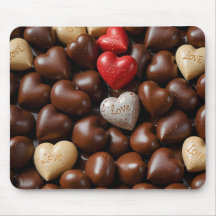 Mouse pads love chocolate heart