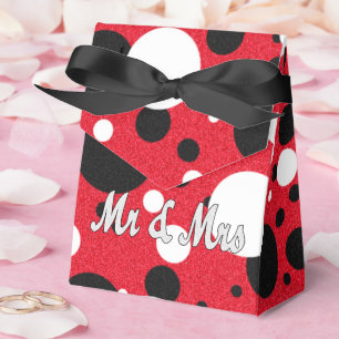 Mouse Party Wedding Mr & Mrs Polka Dot Reception Favor Box