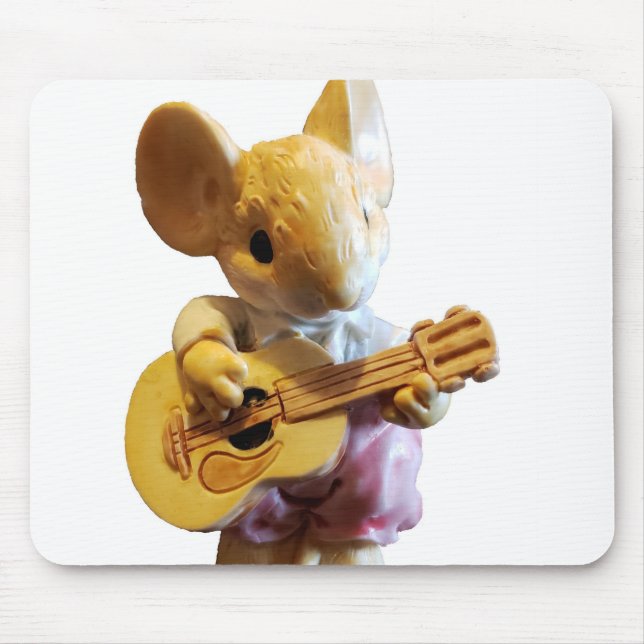 Mouse Playing Guitar Or your picture Mouse Pad (Front)
