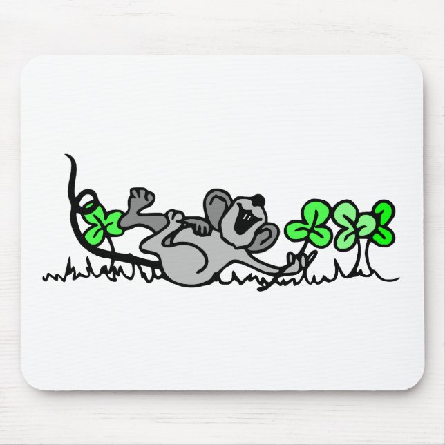 Mouse Playing In Shamrocks Pad (Front)