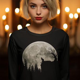 mouse praying on mountain halloween moon T-Shirt