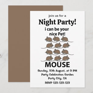 Mouse Rat Animal I Can Be Your Nice Pet Mouse Invitation