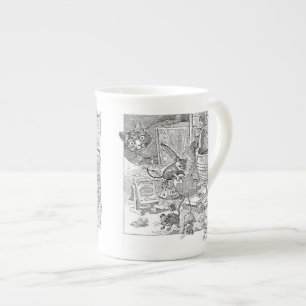 Mouse school bone china mug