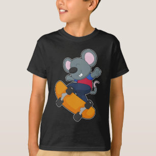 Mouse Skater Skateboard Sports T-Shirt
