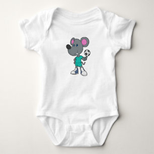Mouse Soccer player Soccer Baby Bodysuit
