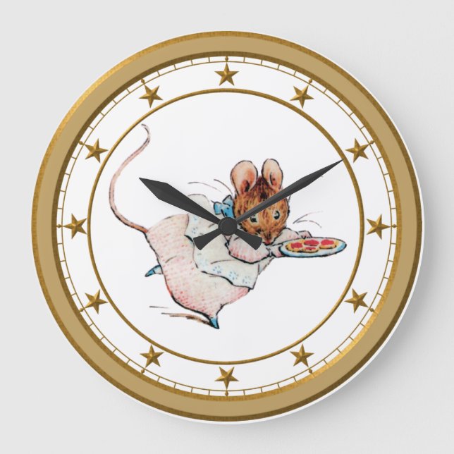 Mouse Stealing Cookies Wall Clock (Front)
