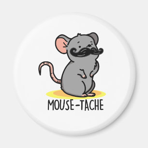 Mouse-tache Funny Mouse Pun Magnet