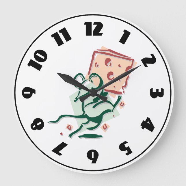 Mouse Taking Cheese Clock (Front)