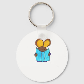 Mouse The Book Worm Keychain