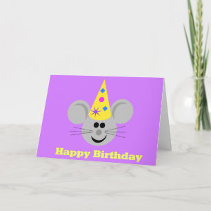 Mouse Theme Happy Birthday Greeting Card