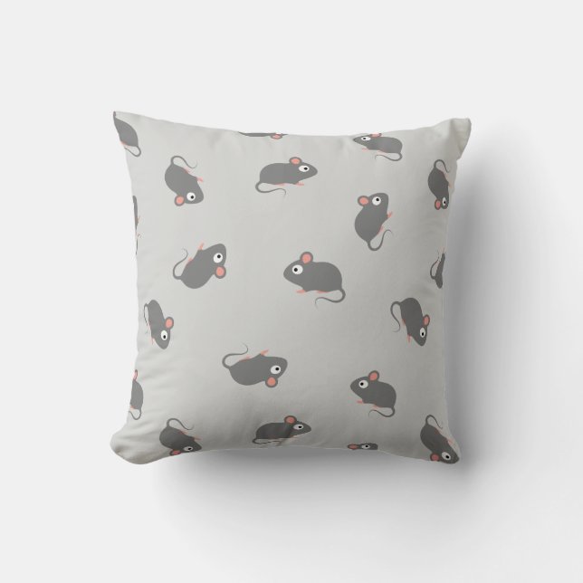 Mouse Throw Pillow (Front)