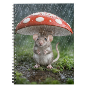 Mouse Under a Mushroom Notebook