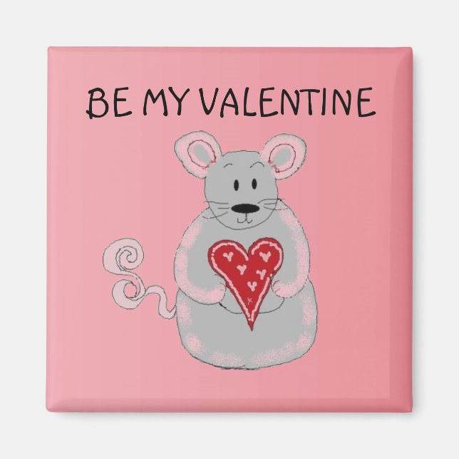 Mouse Valentine Magnet (Front)