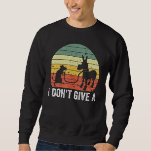 mouse walking a donkey i don't give rats sweatshirt
