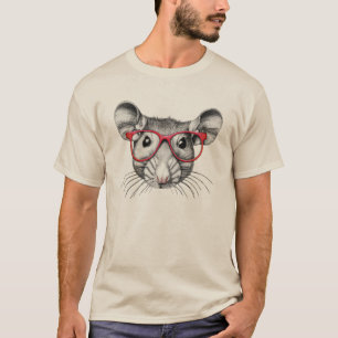Mouse wearing glasses, mice lovers  T-Shirt