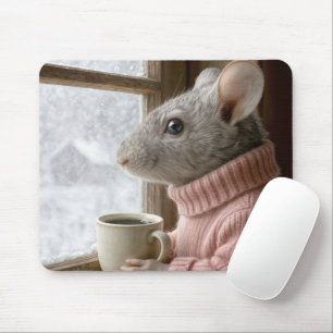 Mouse With a Cup of Coffee Pad
