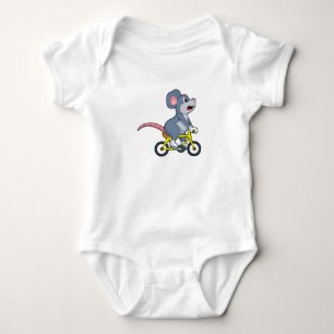 Mouse with Bicycle Baby Bodysuit