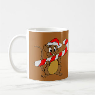 Mouse with candy cane, Christmas mug