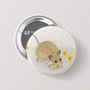 Mouse with Candy Corns 2 Inch Round Button