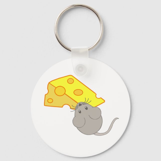 Mouse with Cheese Keychain (Front)