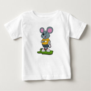 Mouse with Coffee cup Baby T-Shirt