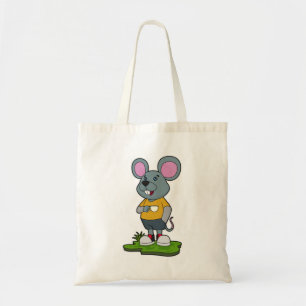 Mouse with Coffee cup Tote Bag