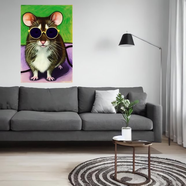 Mouse with sunglasses | AI Art Poster (Creator Uploaded)