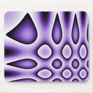 Mousemat Abstract Trippy Circles Teardrops, Purple Mouse Pad