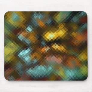Mousemat Bright Colourful Lights Behind Glass Desi Mouse Pad
