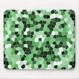 Mousemat Bright Light to Dark Greens Tiles Design Mouse Pad