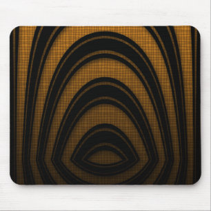 Mousemat Orange Black Abstract Arch Mouse Pad