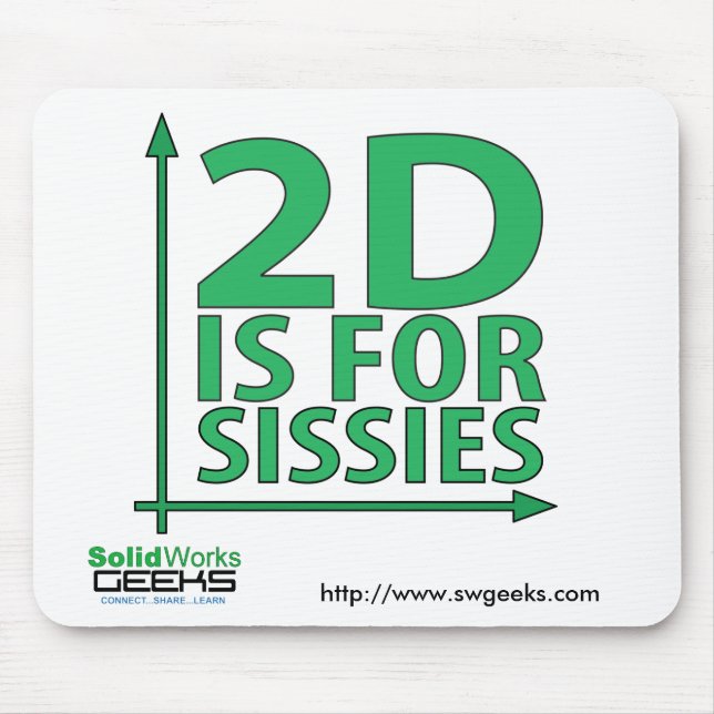 Mousepad - 2D For Sissies (Front)