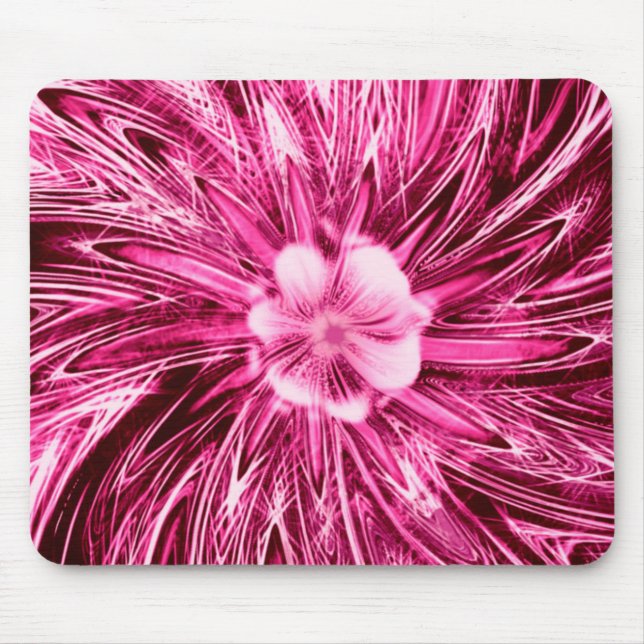 Mousepad Abstract Lines Purple Flower (Front)